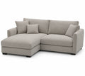 Sofá en L con chaise longue 230x150x85 cm tela de poliéster Beige