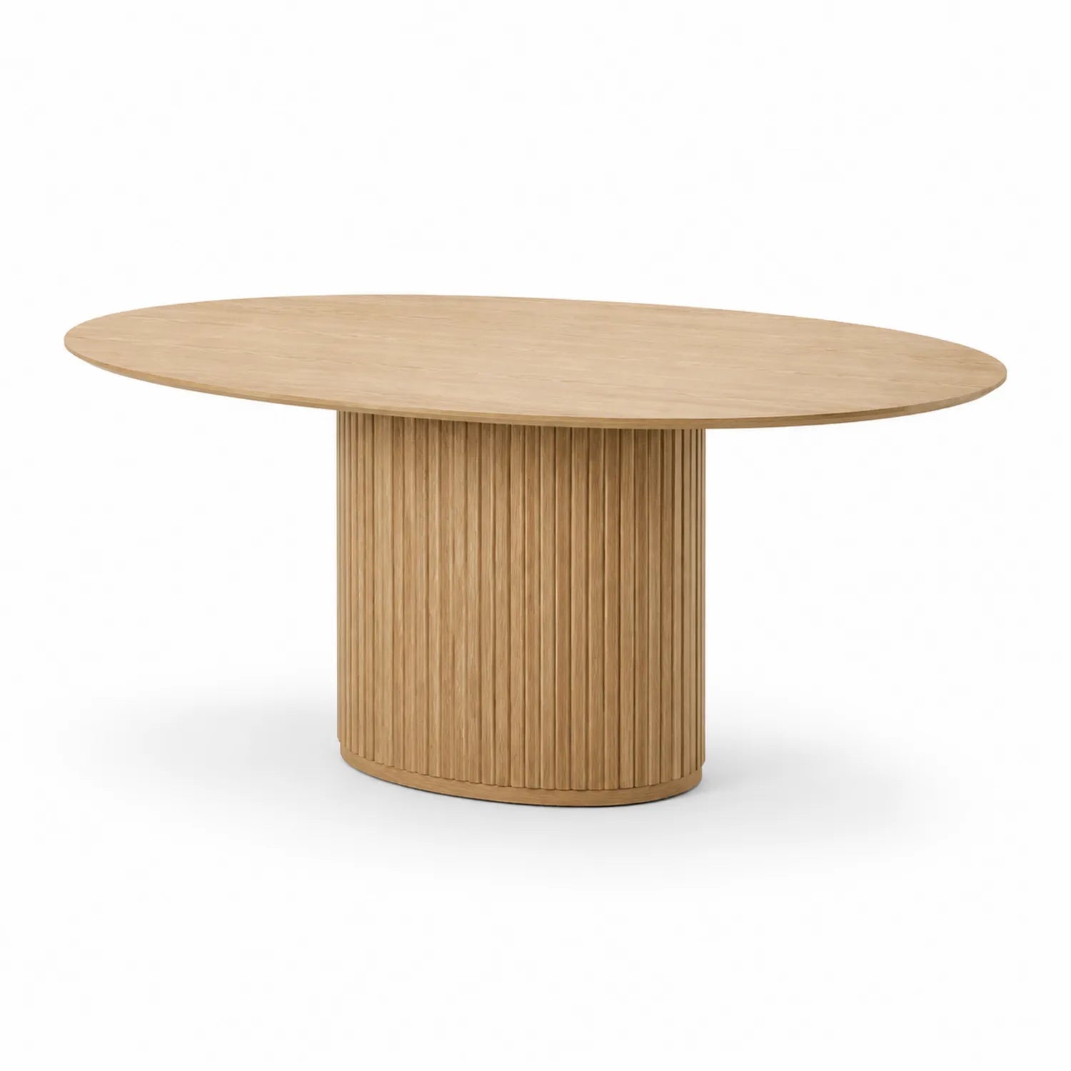 Mesa de Comedor Ovalada de Madera