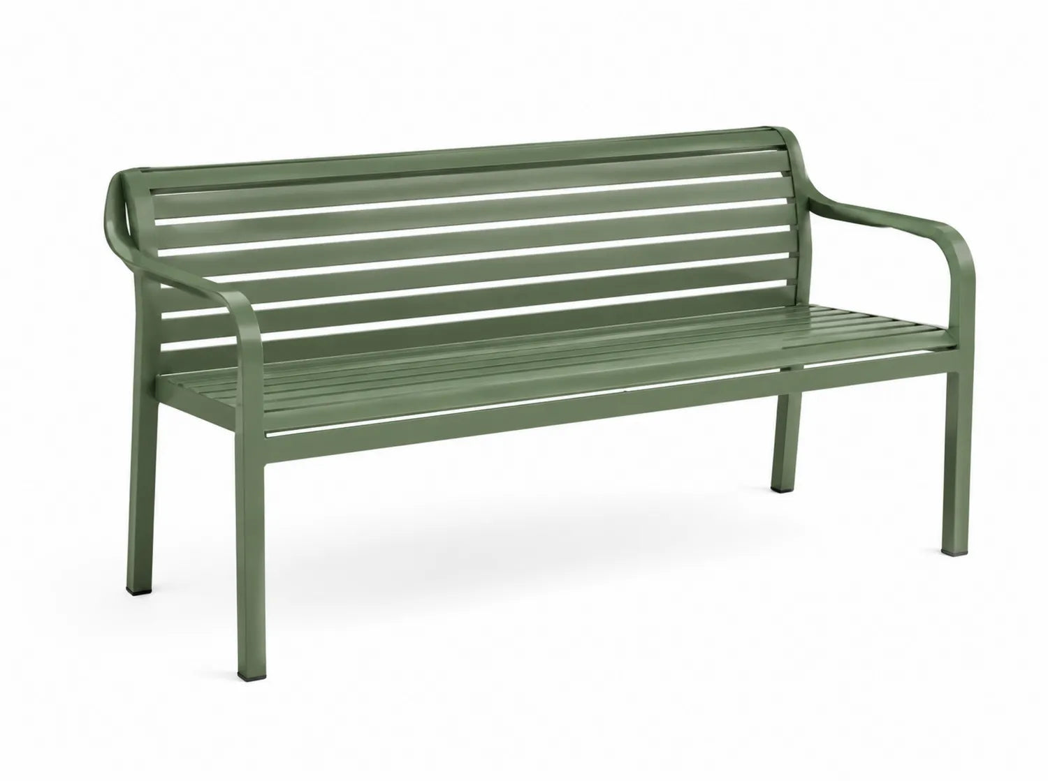 Banco de metal para exterior verde 180x60x80 cm