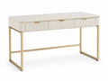Escritorio de MDF con patas de acero y cajón, 120x60x75 cm
