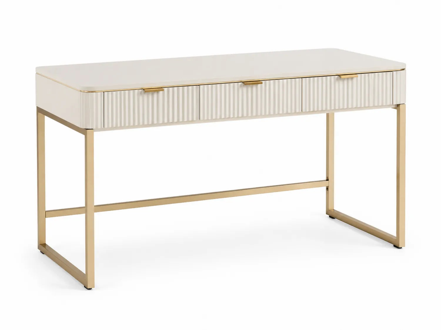 Escritorio de MDF con patas de acero y cajón, 120x60x75 cm