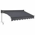 Toldo retráctil de aluminio y poliéster 3x2.5 m Gris Oscuro