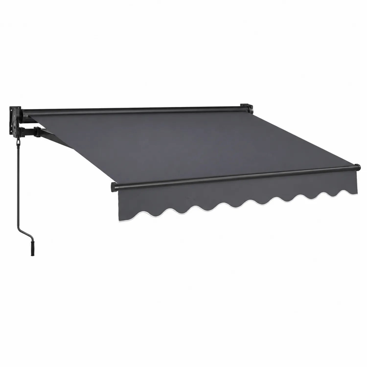 Toldo retráctil de aluminio y poliéster 3x2.5 m Gris Oscuro