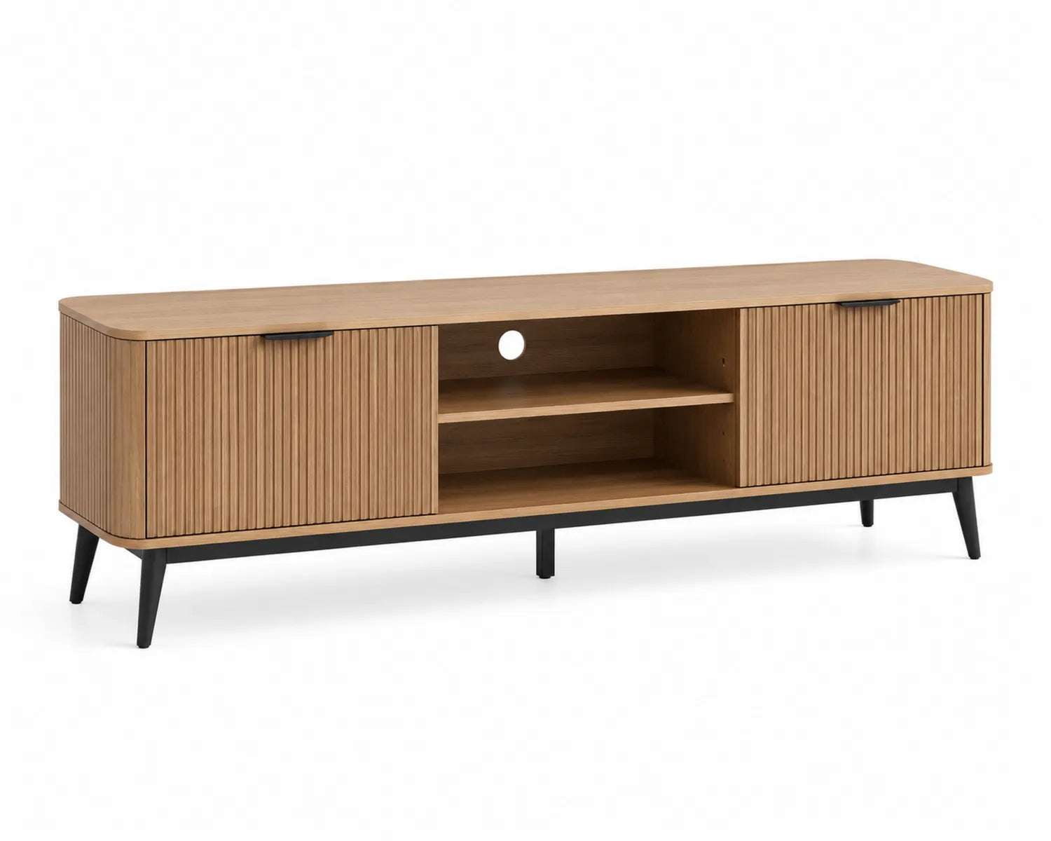 Mueble de TV de Madera y Metal 180x40x50 cm