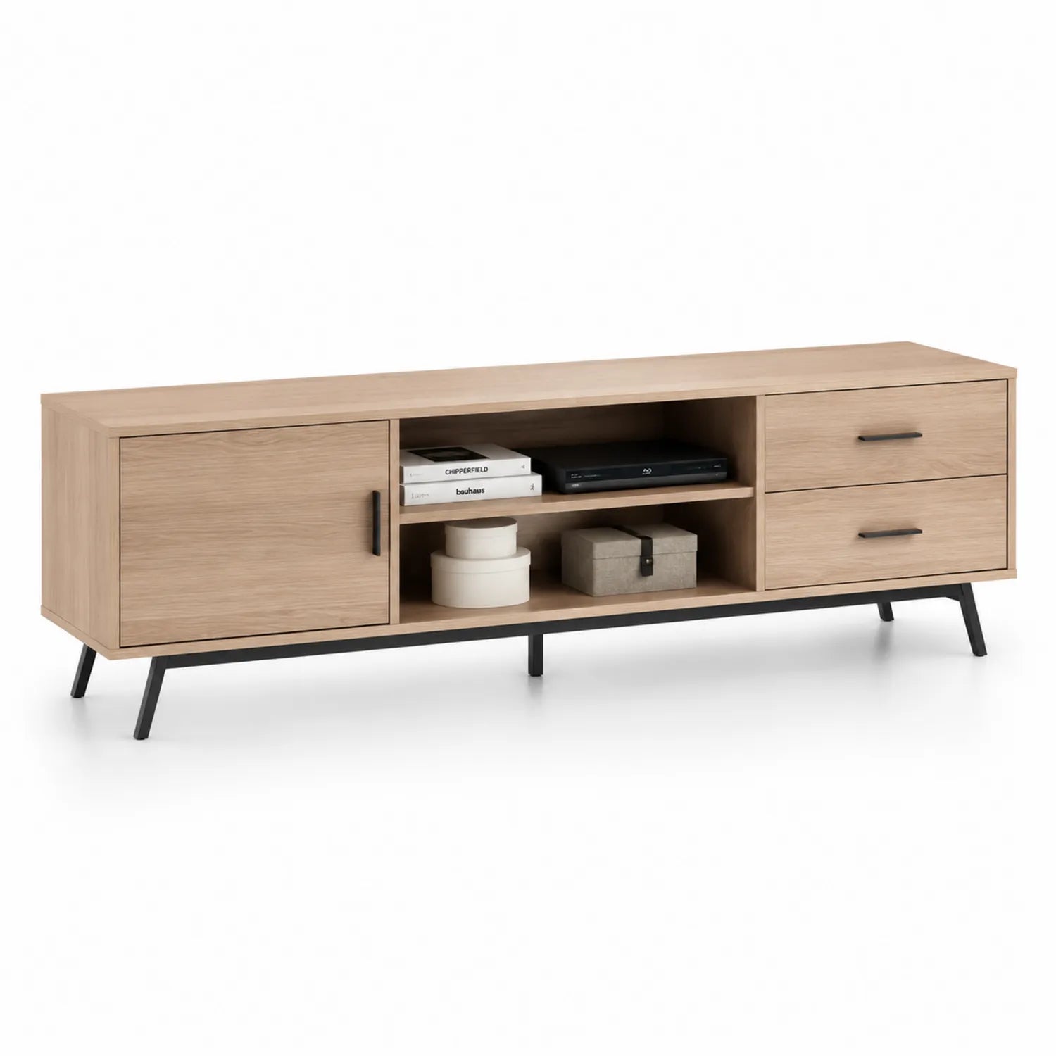 Mesa de TV de Madera y Metal 150x40x50 cm