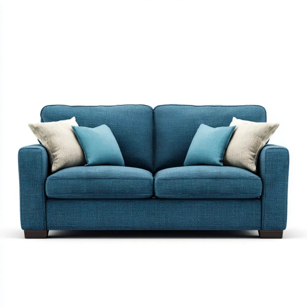 Sofa Set 150x85x90 cm Fabric Upholstery - Blue - Modern Design