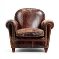 Leather Armchair Vintage Design 75x80x85 cm - Brown